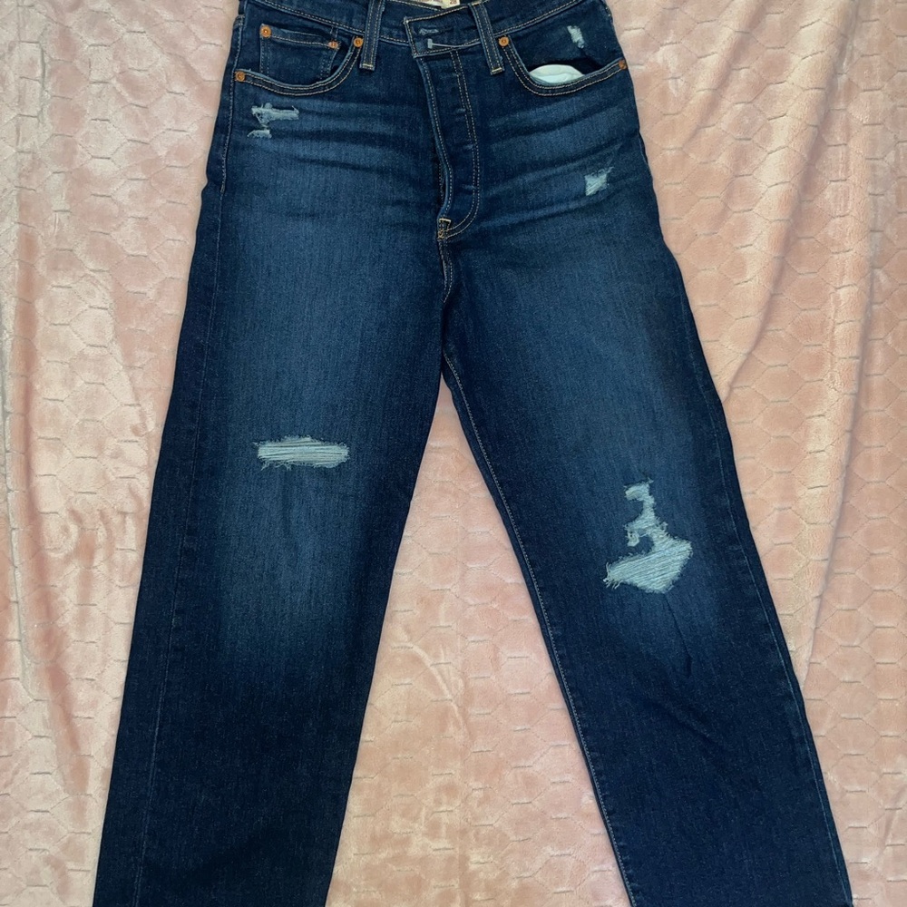 Levi's Dark Blue Straight Leg Jeans